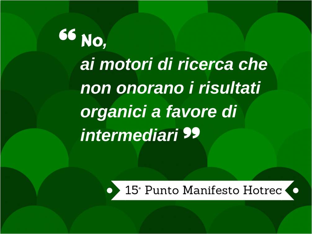 Quindicesimo punto del manifesto Hotrec - nozio business