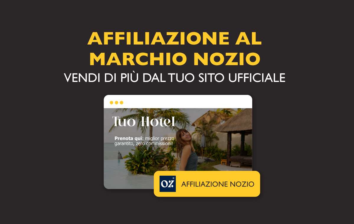 esempio di sito hotel affiliato al marchio nozio nel 2025