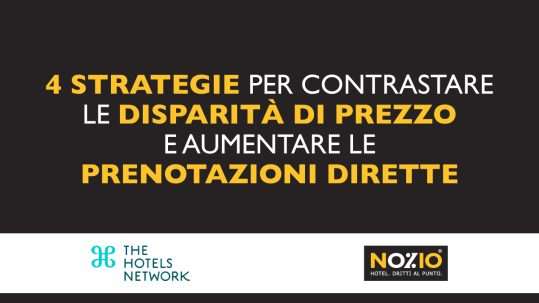 Grafica che rappresenta strategie per contrastare le disparità di prezzo hotel e aumentare le prenotazioni dirette